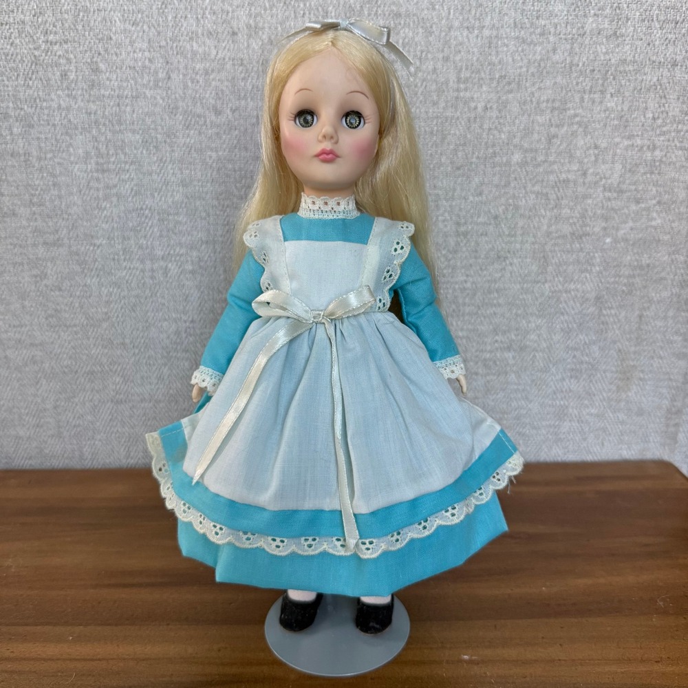 Vintage Effanbee Storybook Collection Alice in Wonderland Doll 11" w/ Stand